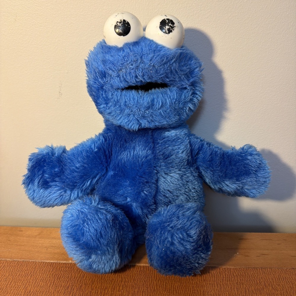 Vintage‎ Applause Blue Cookie Monster Plush Toy Stuffed Animal 12"